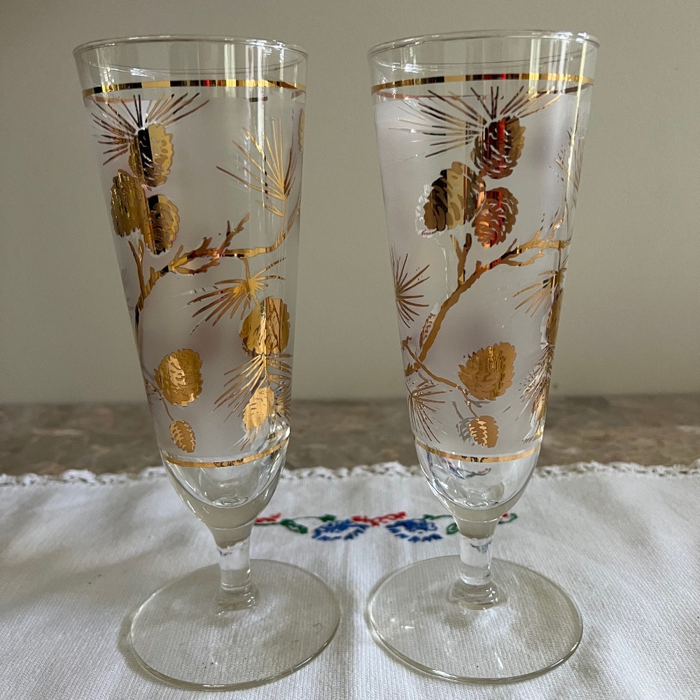 Pair of MCM Libbey Pilsner Glasses